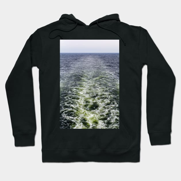 The texture of the seething green Baltic sea Hoodie by lena-maximova